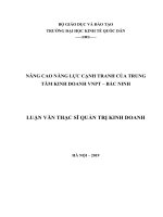NÂNG CAO NĂNG lực CẠNH TRANH của TRUNG tâm KINH DOANH VNPT – bắc NINH 