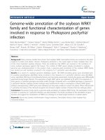Genome-wide annotation of the soybean WRKY family and functional characterization of genes involved in response to Phakopsora pachyrhizi infection
