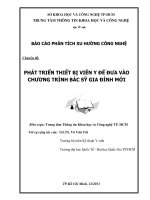 Báo cáo phân tích xu hướng công nghệ: Phát triển thiết bị viễn y để đưa vào chương trình bác sỹ gia đình mới