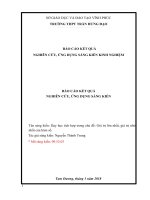 báo cáo kết quả nghiên cứu ứng dụng sáng kiến dạy học tích hợp trong chủ đề giá trị lớn nhất, giá trị nhỏ nhất của hàm số  