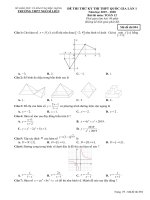 Đề thi thử THPTQG môn Toán lần 1 năm 2020 - THPT Ngô Sĩ Liên