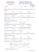Đề thi thử THPTQG môn Toán lần 1 năm 2020 - THPT Đội Cấn