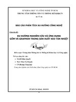 Báo cáo phân tích xu hướng công nghệ: Xu hướng nghiên cứu và ứng dụng gốm và graphen trong sản xuất keo tản nhiệt