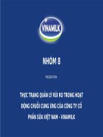 slide thuyết trình thực trạng quản lý rủi ro trong hoạt động chuỗi cung ứng của công ty cổ phần sữa việt nam – vinamilk  