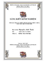 báo cáo kết quả nghiên cứu,ứng dụng sáng kiến hướng dẫn học sinh khá giỏi lớp 6 giải dạng toán tìm giá trị của biến trong đẳng thức  chứa dấu giá trị tuyệt đối 