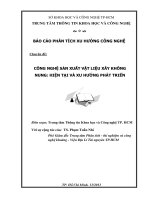 Báo cáo phân tích xu hướng công nghệ: Công nghệ sản xuất vật liệu xây không nung - Hiện tại và xu hướng phát triển