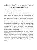 Những yêu cầu đảm bảo an toàn lao động trong thi công công trình xây dựng