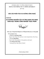 Báo cáo phân tích xu hướng công nghệ: Xu hướng nghiên cứu và ứng dụng polymer sinh học trong công nghiệp thực phẩm