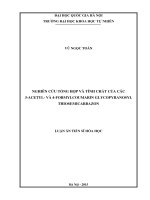Nghiên cứu tổng hợp và tính chất của các 3 acetyl  và 4  formylcoumarin glycopyranosyl thiosemicarbazon 
