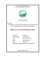 Ảnh hưởng của dufaminovit đến khả năng sinh trưởng của gà thịt lông màu (♂ri x ♀ lương phượng) nuôi tại thái nguyên 