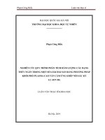 Nghiên cứu quy trình phân tích hàm lượng các dạng thủy ngân trong một số loài hải sản bằng phương pháp khối phổ plasma cao tần cảm ứng ghép nối sắc ký LC ICP MS 