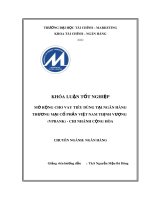 Khóa luận tốt nghiệp: Mở rộng cho vay tiêu dùng tại ngân hàng thương mại cổ phần Việt Nam thịnh vượng (VPBank) - Chi nhánh Cộng Hòa