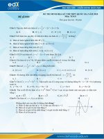 Đề thi minh họa THPT Quốc gia môn Toán năm 2020 - Đề số 14