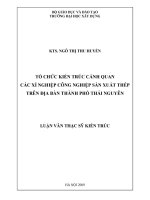 Tổ chức kiến trúc cảnh quan các xí nghiệp công nghiệp sản xuất thép trên địa bàn thành phố thái nguyên 