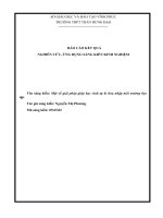 báo cáo kết quả nghiên cứu ứng dụng sáng kiến một số giải pháp giúp học sinh tự kỉ hòa nhập môi trường học tập 