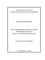 Hoàn thiện hệ thống kiểm soát nội bộ chu trình mua hàng tại công ty TNHH XNK đại dương xanh 