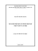 So sánh truyện cổ tích thần kì việt nam và ấn độ 