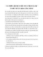 Các bước lập dự án đầu tư và nội dung dự án đầu tư xây dựng công trình