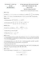 Đề thi HSG môn Toán lớp 12 - Sở GD&ĐT Hà Nội