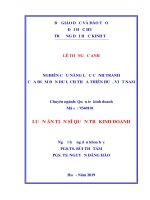 Nghiên cứu năng lực cạnh tranh của điểm đến du lịch thừa thiên huế, việt nam 