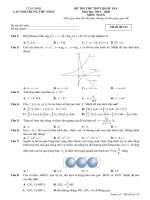 Đề thi thử THPTQG môn Toán lần 1 năm 2020 - cụm NBHL Ninh Bình