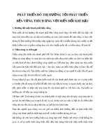 Phát triển đô thị hướng tới phát triển bền vững thích ứng với biến đổi khí hậu