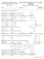 Đề thi thử THPTQG môn Toán lần 1 năm 2020 - THPT Trần Phú, Hà Tĩnh