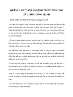 Quản lý an toàn lao động trong thi công xây dựng công trình