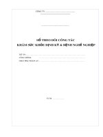 Mẫu Sổ theo dõi công tác khám sức khỏe định kỳ và bệnh nghề nghiệp
