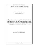 Đánh giá thực trạng công tác bồi thường, giải phóng mặt bằng khi nhà nước thu hồi đất nông nghiệp theo luật đất đai năm 2013 tại một số dự án trên địa bàn quận nam từ liêm, thành phố hà nội 