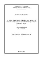 Kế toán chi phí sản xuất kinh doanh trong các công ty sản xuất thép việt nam trên địa bàn các tỉnh miền trung tt 