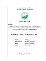 Thành lập tờ bản đồ địa chính số 35 tỷ lệ 1 1000 xã cương sơn,huyện lục nam, tỉnh bắc giang bằng máy toàn đạc điện tử và công nghệ tin học 