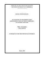 Kế toán chi phí sản xuất kinh doanh trong các công ty sản xuất thép việt nam trên địa bàn các tỉnh miền trung tt tieng anh 