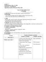 English 10 Unit 14: WORLD CUP READING