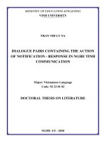 Cặp thoại chứa hành động thông báo   hồi đáp trong giao tiếp của người nghệ tĩnh tt tiếng anh 