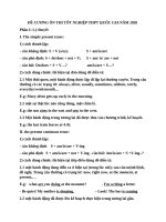 ĐỀ CƯƠNG ÔN THI TỐT NGHIỆP THPT QUỐC GIA NĂM 2020