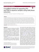 A modified method of separating Tl(I) and Tl(III) in aqueous samples using solid phase extraction