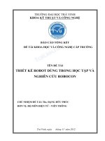 Thiết kế robot dùng trong học tập và nghiên cứu robocon