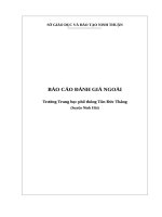 BÁO CÁO ĐÁNH GIÁ NGOÀITrường Trung học phổ thông Tôn Đức Thắng(huyện Ninh Hải)