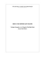 BÁO CÁO ĐÁNH GIÁ NGOÀITrường Trung học cơ sở Nguyễn Thị Minh Khai(huyện Ninh Phước)