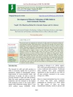Development of khoa by utilization of milk solids in semi-automatic machine