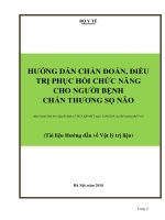HƯỚNG DẪN CHẨN ĐOÁN, ĐIỀU TRỊ PHỤC HỒI CHỨC NĂNG CHO NGƯỜI BỆNH CHẤN THƯƠNG SỌ NÃO