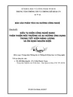 Siêu tụ điện công nghệ nano thân thiện môi trường và xu hướng ứng dụng trong tiết kiệm năng lượng và ổn định nguồn điện