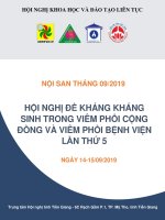 HỘI NGHỊ ĐỀ KHÁNG KHÁNG SINH TRONG VIÊM PHỔI CỘNG ĐỒNG VÀ VIÊM PHỔI BỆNH VIỆN