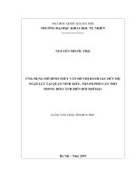 Ứng dụng mô hình thủy văn đô thị đánh giá mức độ ngập lụt tại quận ninh kiều, thành phố cần thơ trong bối cảnh biến đổi khí hậu 