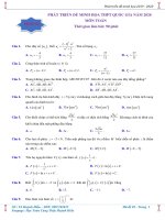 ĐỀ 2 PHÁT TRIỂN từ đề THI MINH họa của BGD năm 2020 