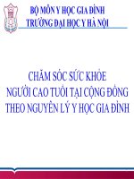 CHĂM SÓC SỨC KHỎE NGƯỜI CAO TUỔI TẠI CỘNG ĐỒNG THEO NGUYÊN LÝ Y HỌC GIA ĐÌNH