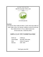 Ứng dụng công nghệ tin học và máy toàn đạc điện tử thực hiện công tác đo đạc chỉnh lý, bổ sung bản đồ địa chính tờ số 31 tỷ lệ 11000 xã đắk sắk, huyện đắk mil, tỉnh đắk nông 