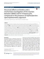 Structural effects on kinetics and a mechanistic investigation of the reaction between DMAD and N–H heterocyclic compound in the presence of triphenylarsine: Spectrophotometry approach