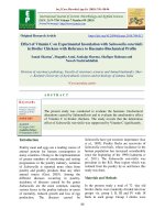 Effect of vitamin C on experimental inoculation with salmonella enteritidis in broiler chickens with reference to haemato-biochemical profile